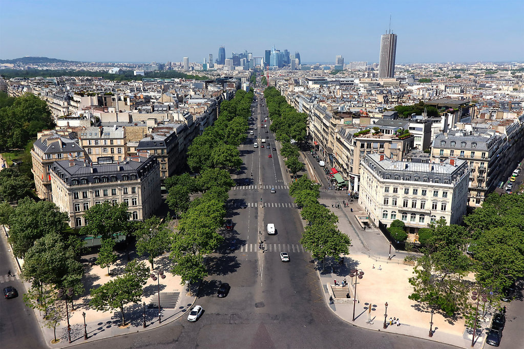 Vue depuis l'arc de triomphe