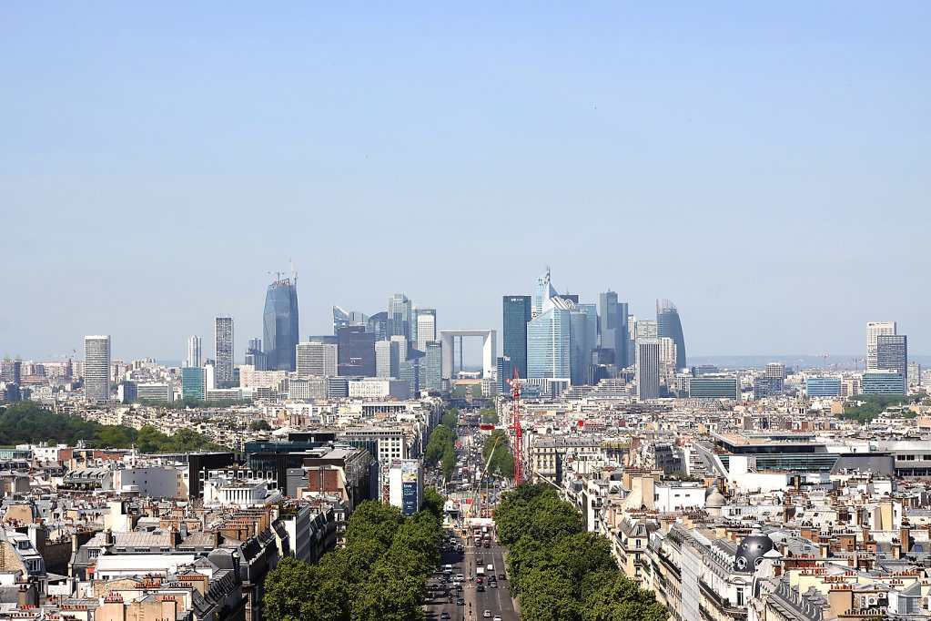 Vue depuis l'arc de triomphe